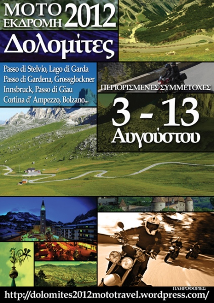 Poster Dolomites tour 2012